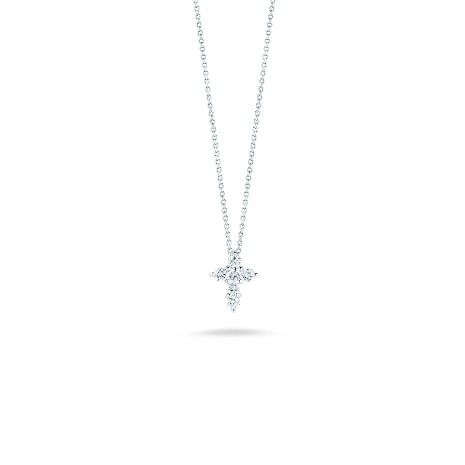 TINY TREASURES MINI DIAMOND CROSS NECKLACE by Roberto Coin