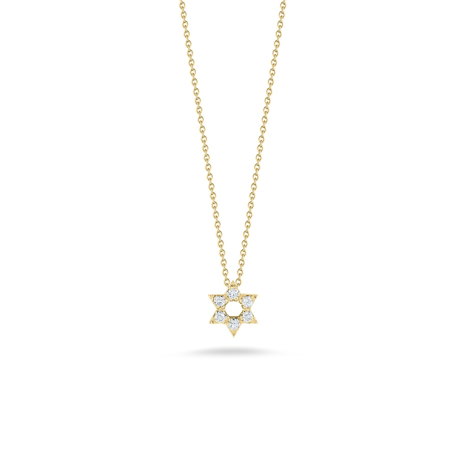 TINY TREASURES DIAMOND STAR OF DAVID NECKLACE by Roberto Coin
