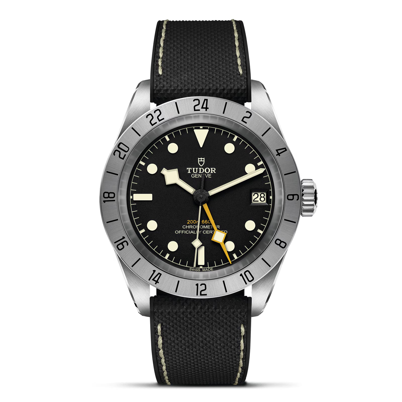 Tudor Black Bay Pro 39mm Steel Case Hybrid Rubber And Leather Strap