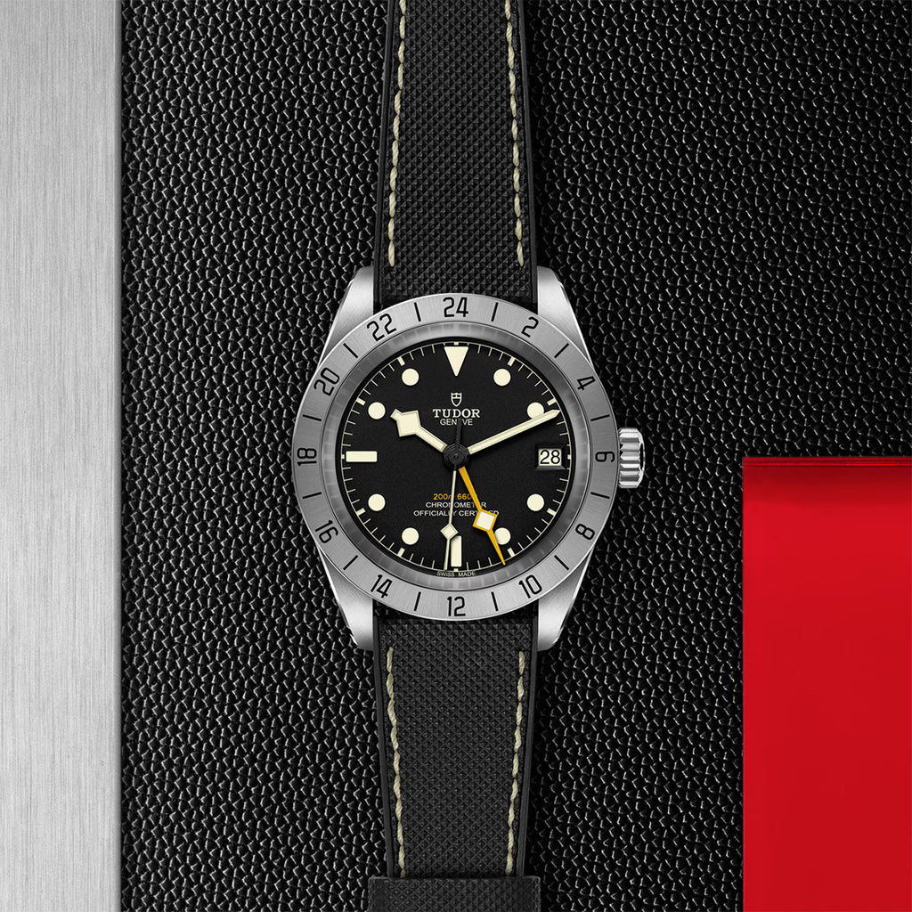 Tudor Black Bay Pro 39mm Steel Case Hybrid Rubber And Leather Strap
