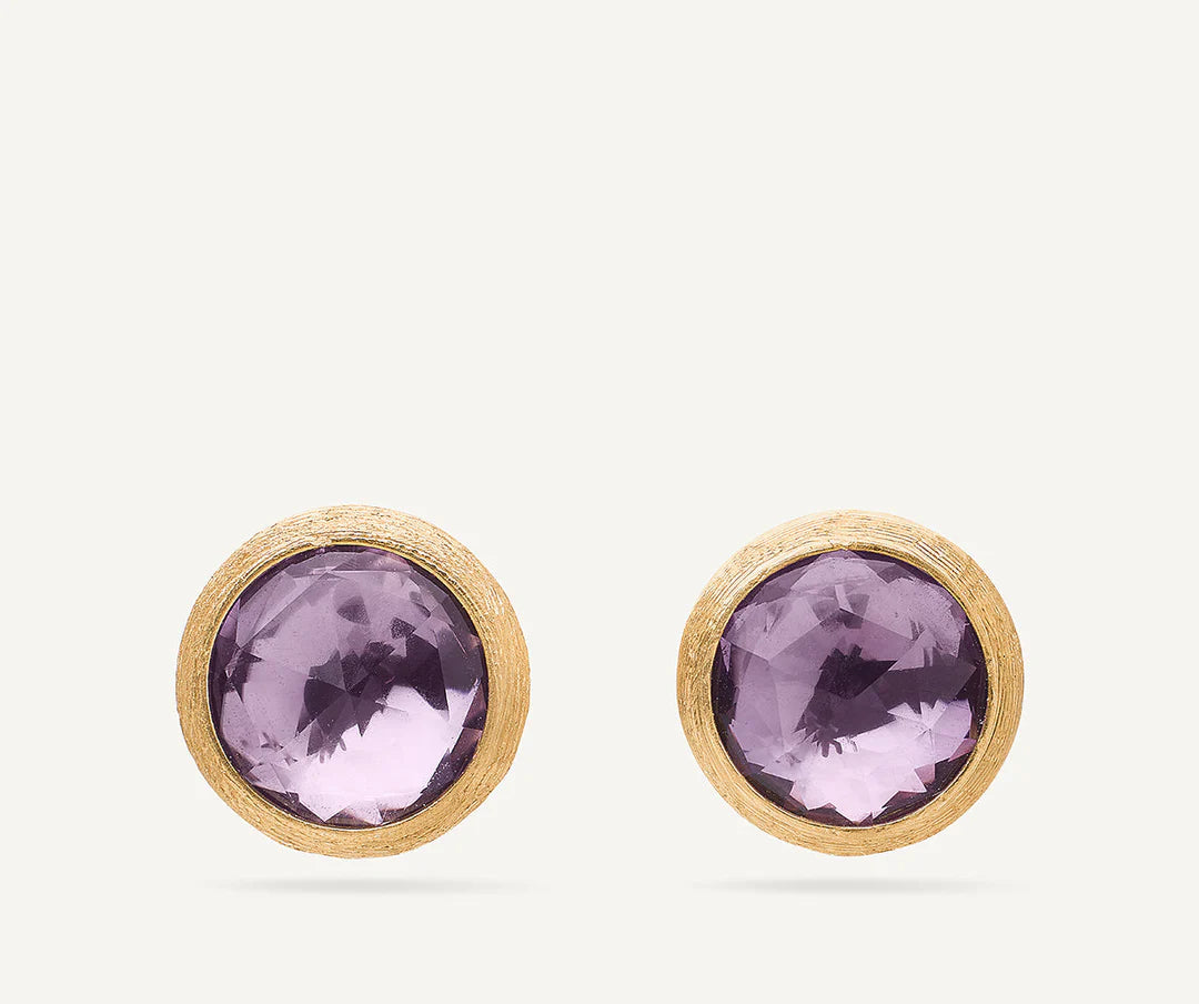 JAIPUR COLOR: 18K Yellow Gold Amethyst Stud Earrings by Marco Bicego