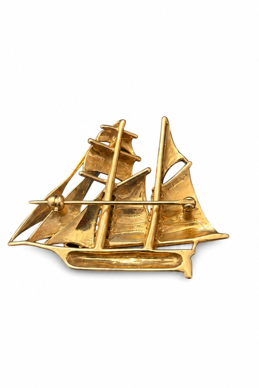Schooner Brooch