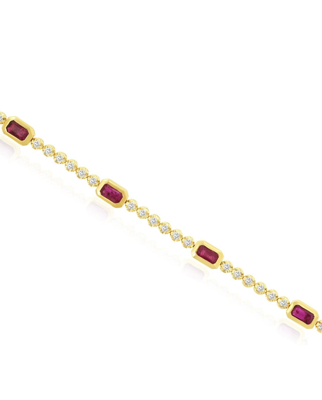Ruby and Diamond Tennis Bracelet