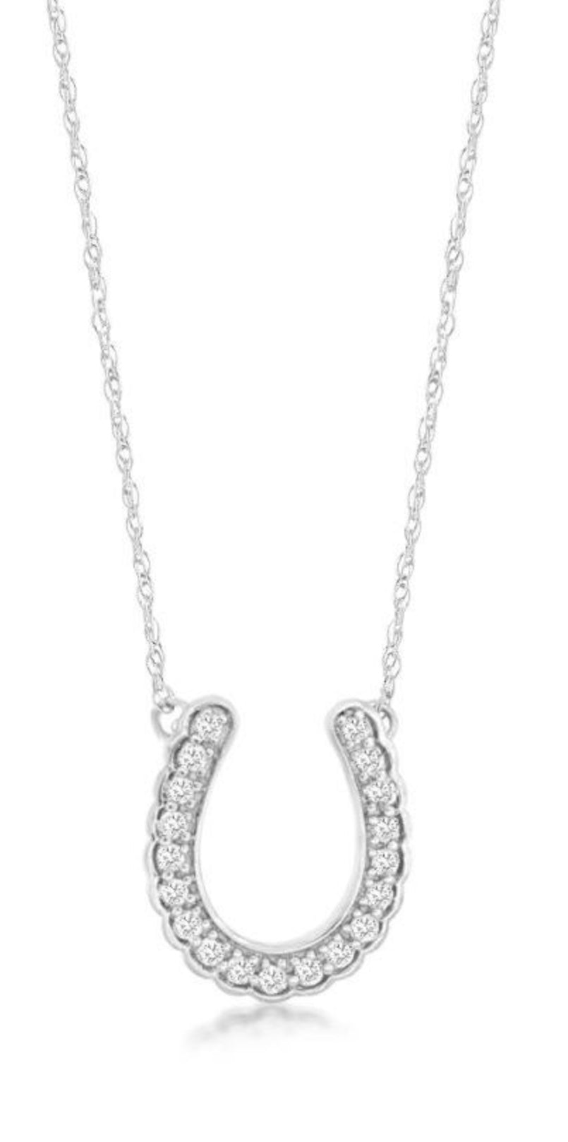 Mini Diamond Horseshoe Necklace