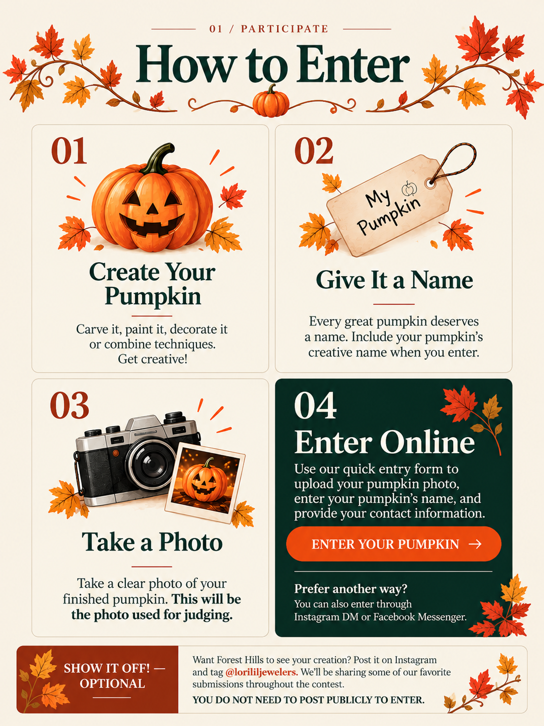 How to enter the Great Forest Hills Pumpkin Contest