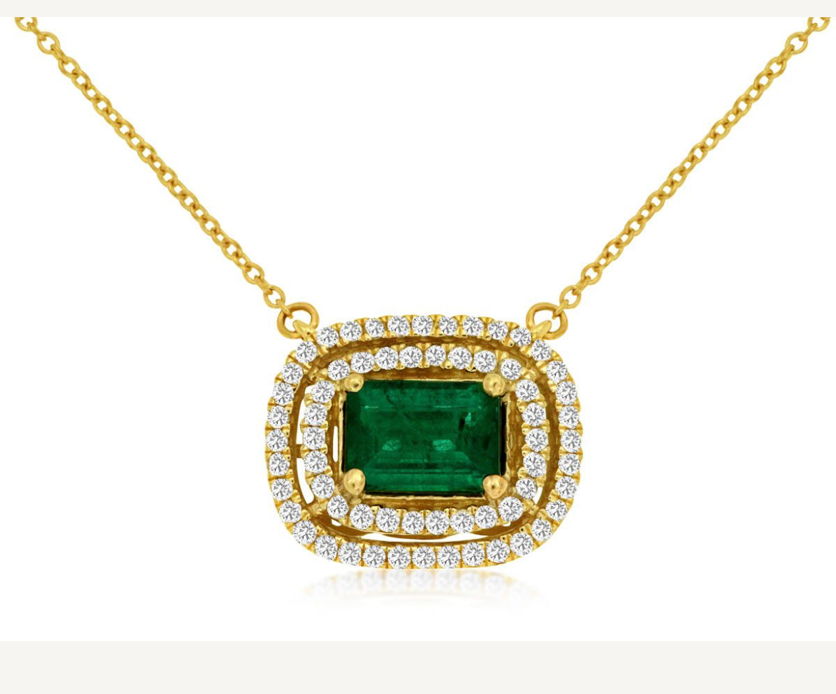 Emerald and Diamond Necklace