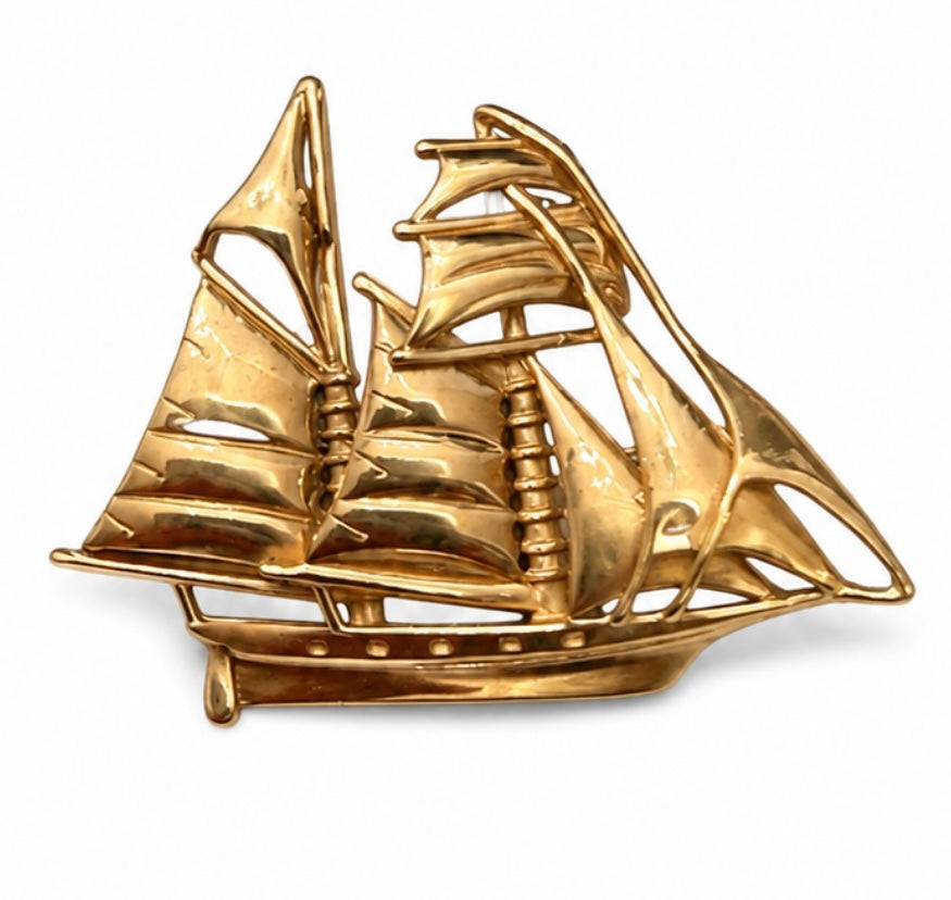 Schooner Brooch