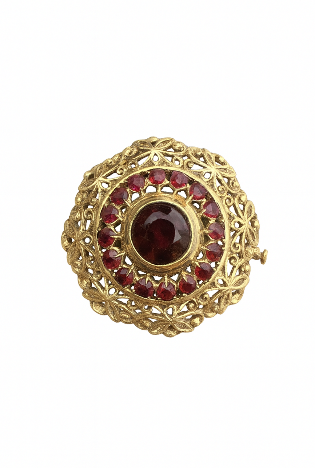 18k Garnet Brooch/Pendant