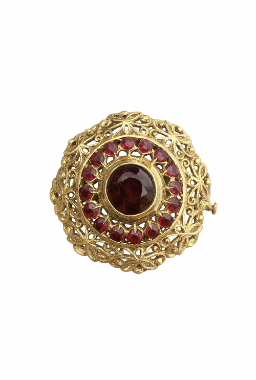 18k Garnet Brooch/Pendant