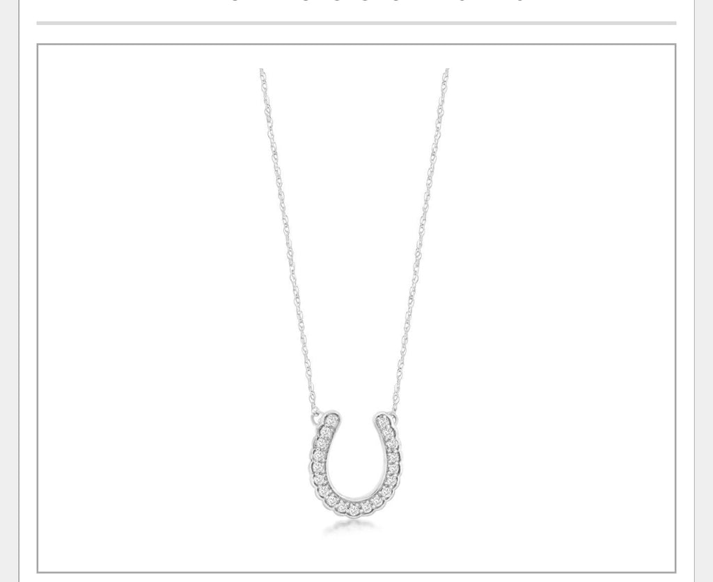 Mini Diamond Horseshoe Necklace