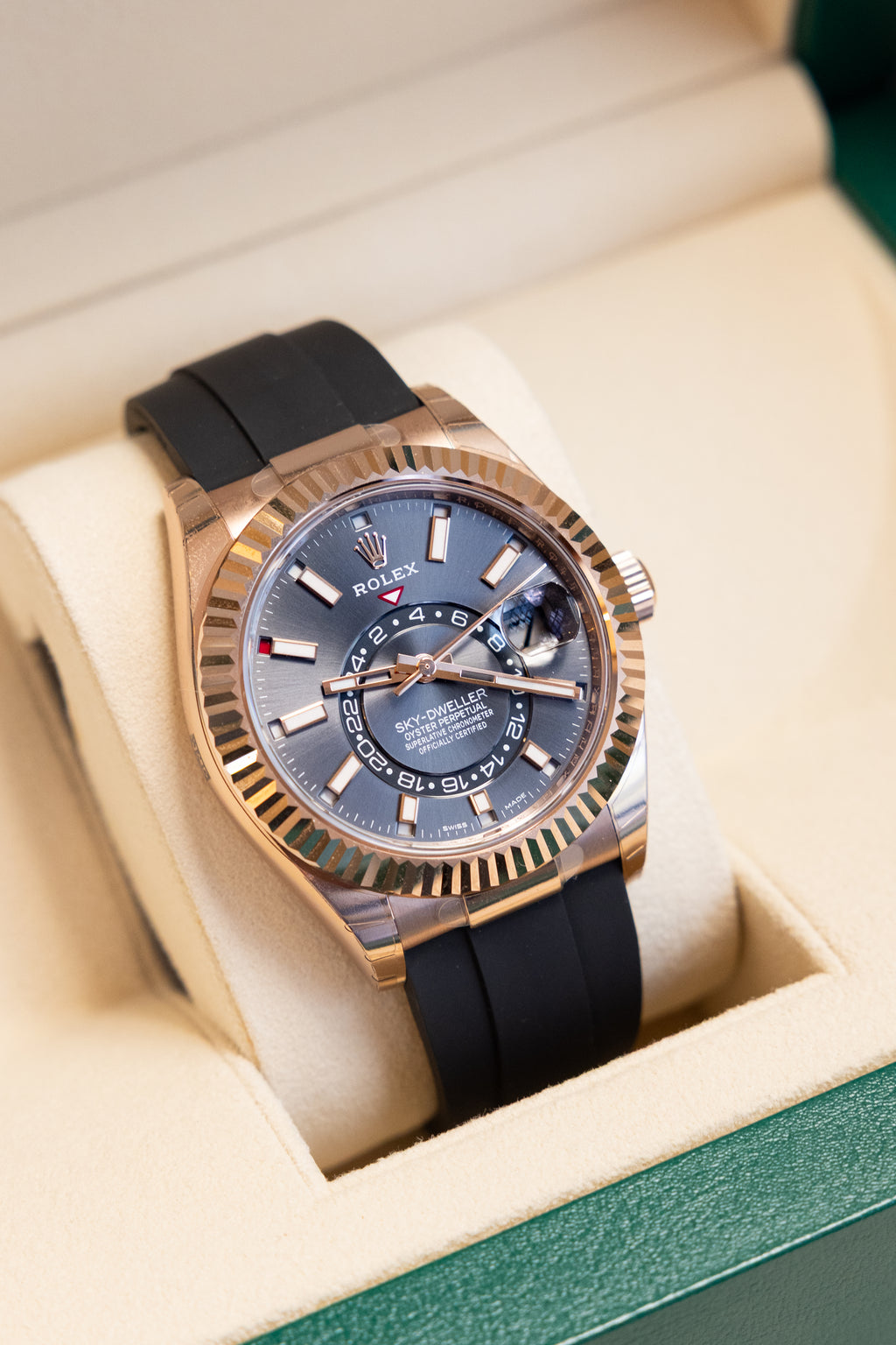 Rolex Sky-Dweller with Everose gold, Oysterflex band