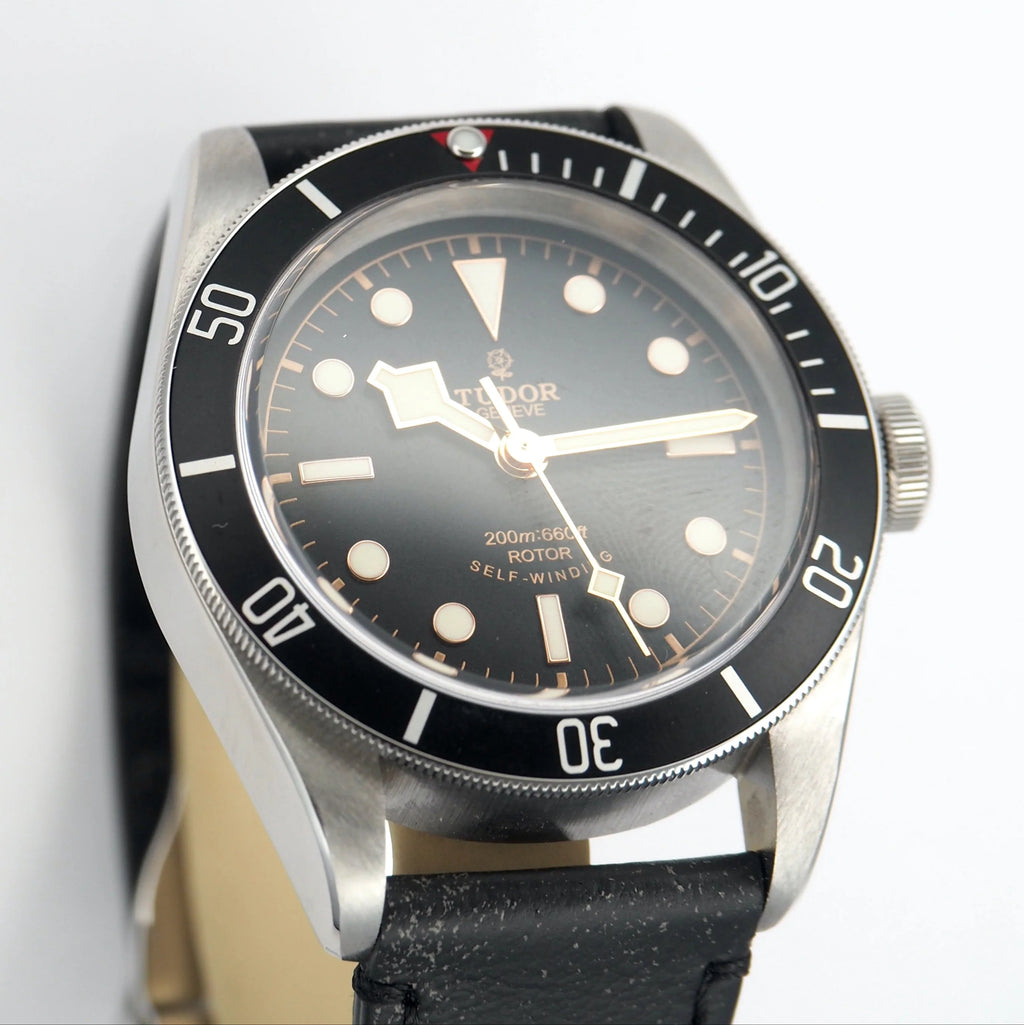 Tudor Heritage Black Bay 41 Smilie Leather strap Pre Owned