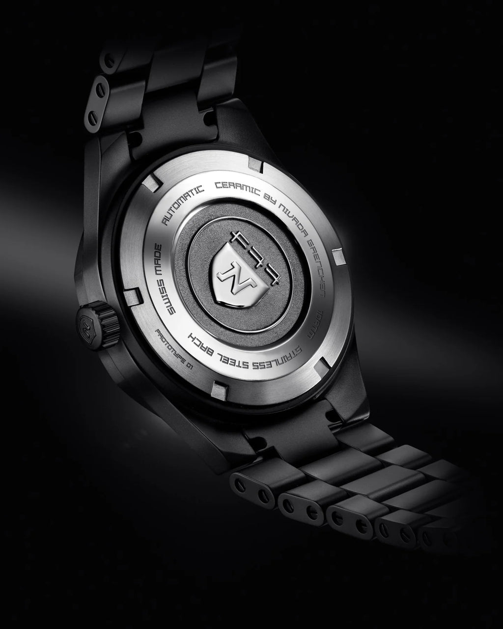 F77 BLACK CERAMIC BRAIDED DIAL - 37MM