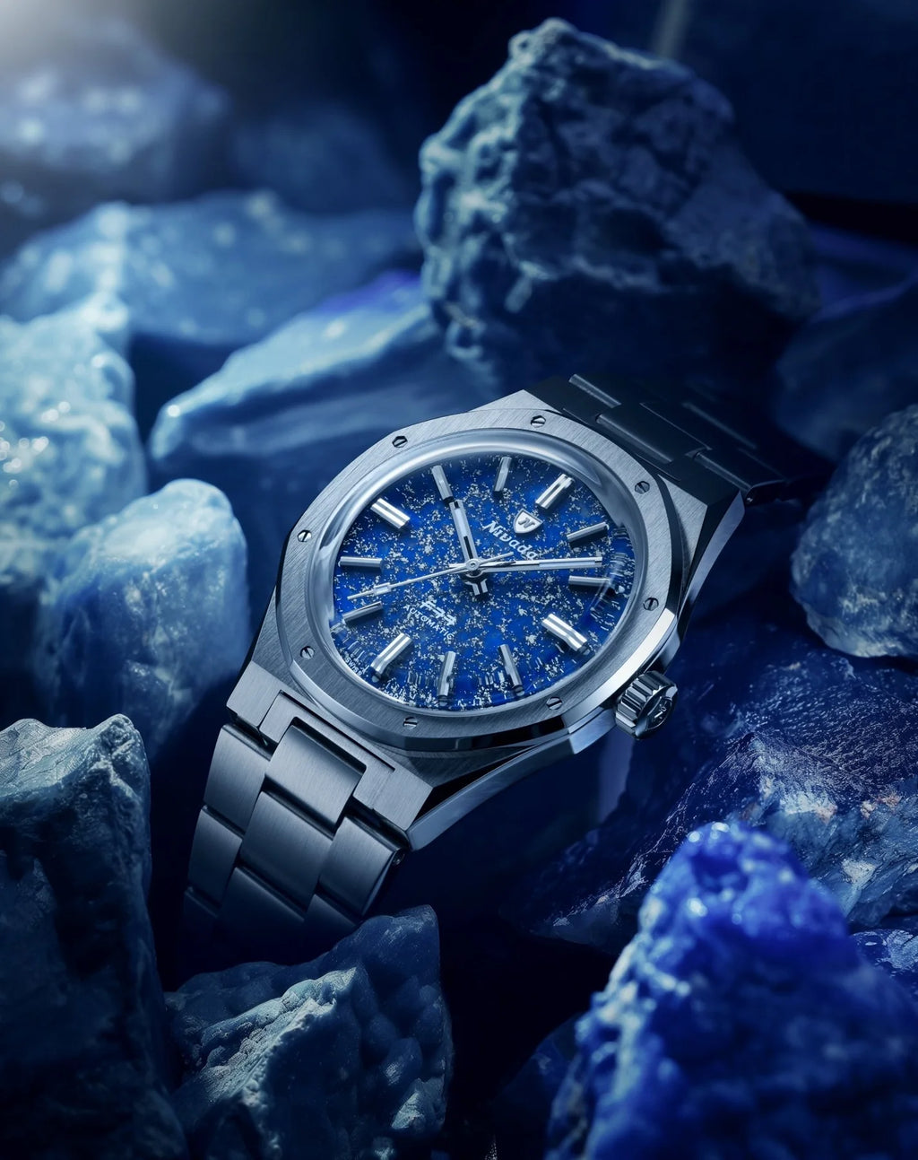 F77 STAINLESS STEEL LAPIS LAZULI - 37MM
