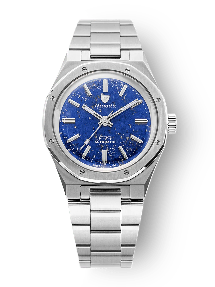 F77 STAINLESS STEEL LAPIS LAZULI - 37MM