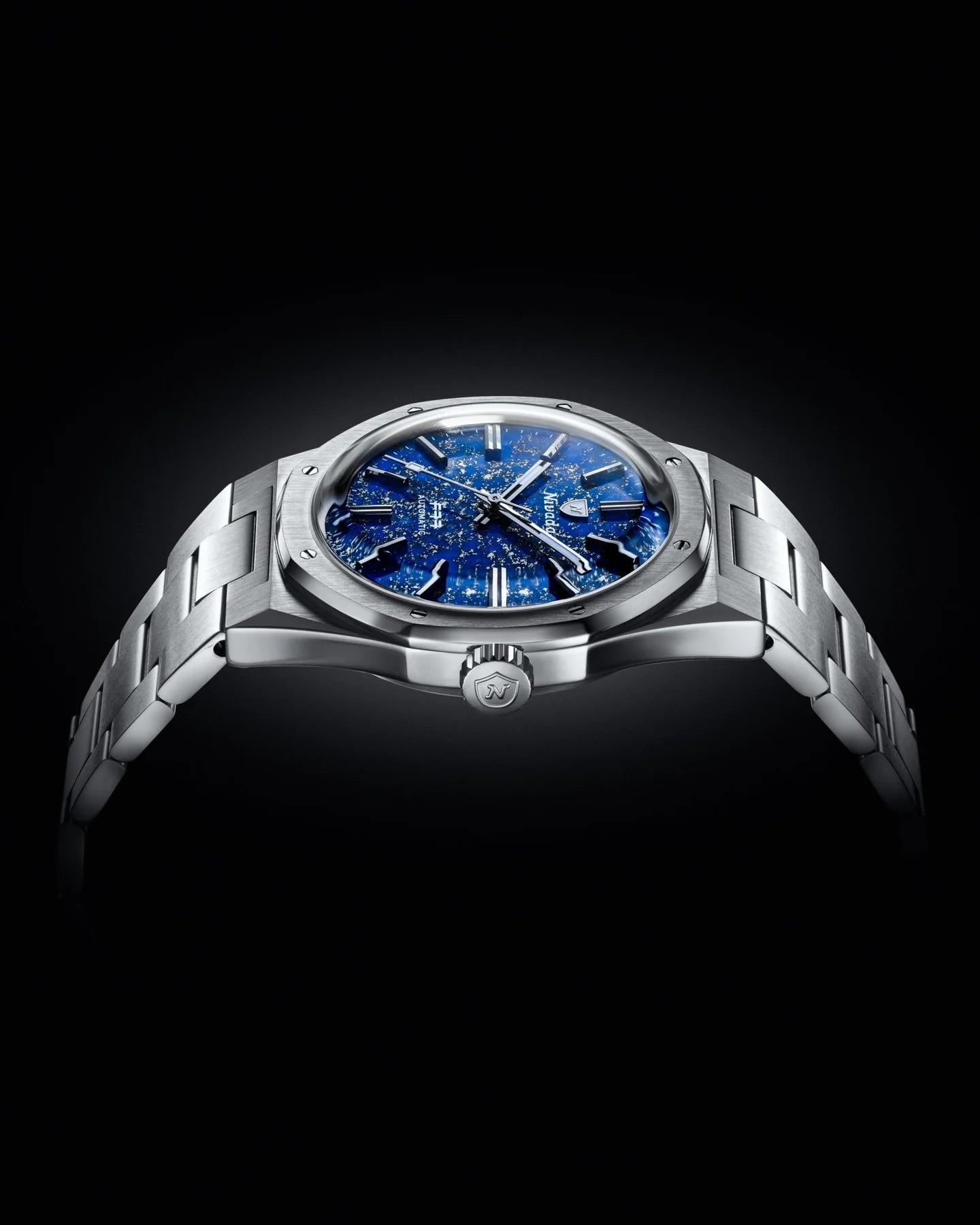 F77 STAINLESS STEEL LAPIS LAZULI - 37MM