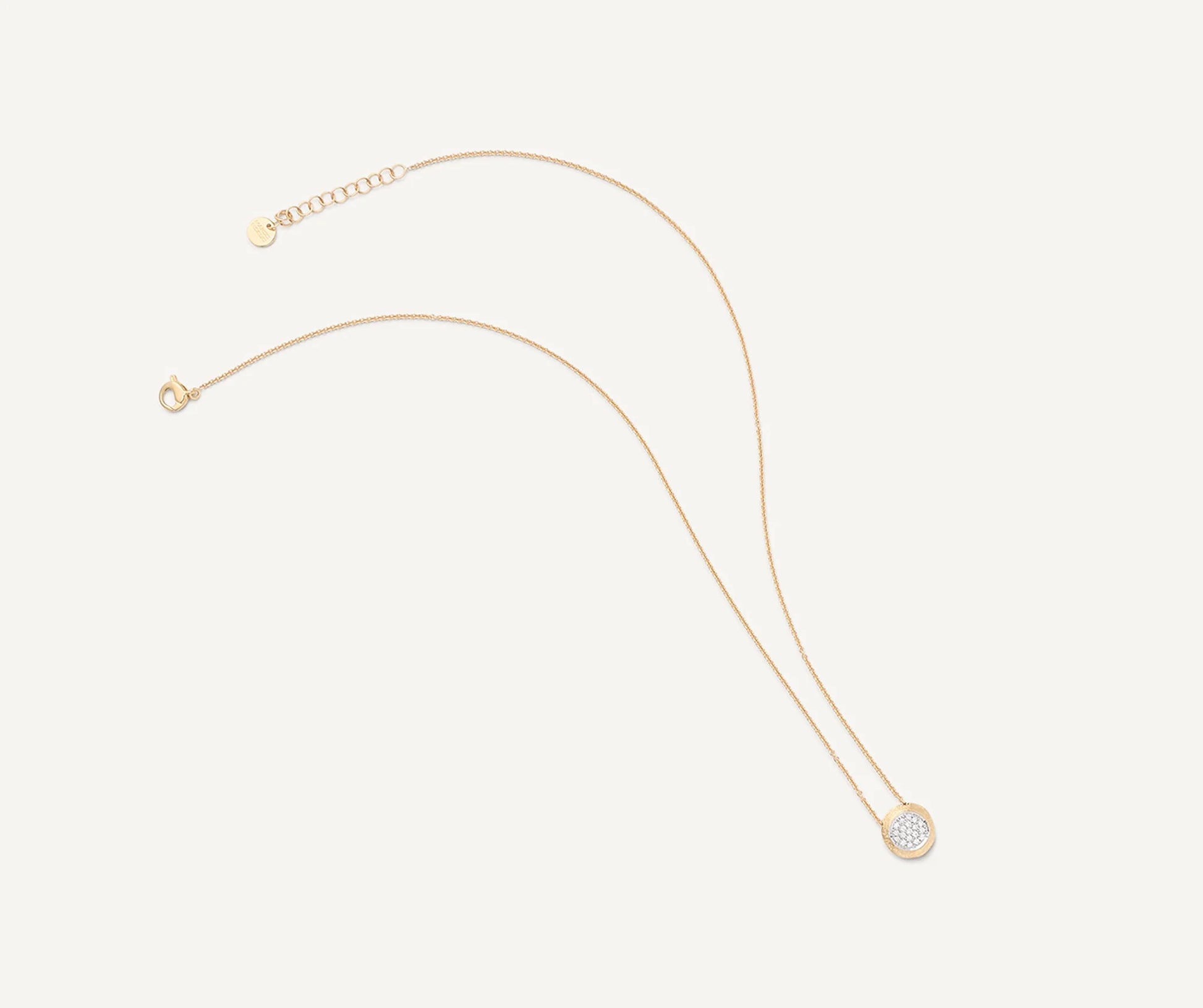 JAIPUR GOLD  18K Yellow Gold Diamond Pavé Disk Pendant