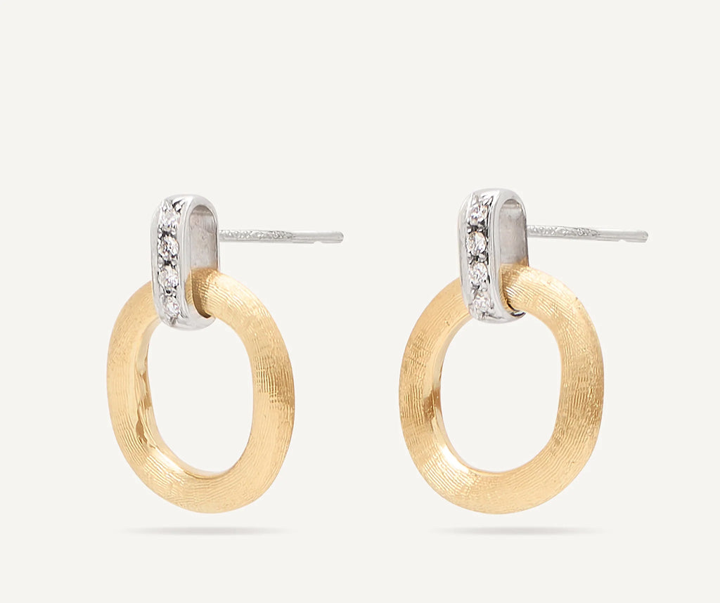 JAIPUR GOLD  18K Yellow Gold Drop Earrings with Diamonds