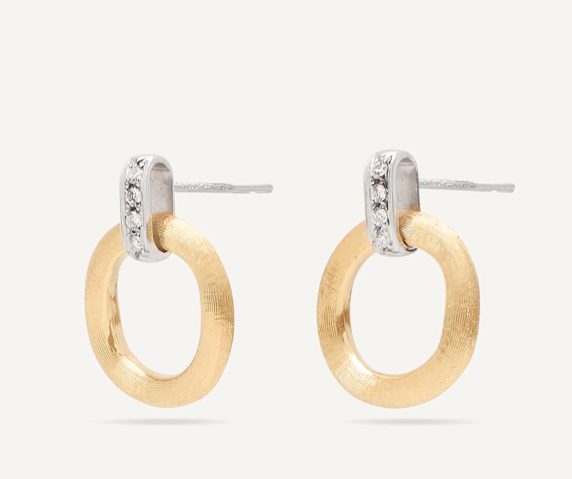 JAIPUR GOLD  18K Yellow Gold Drop Earrings with Diamonds