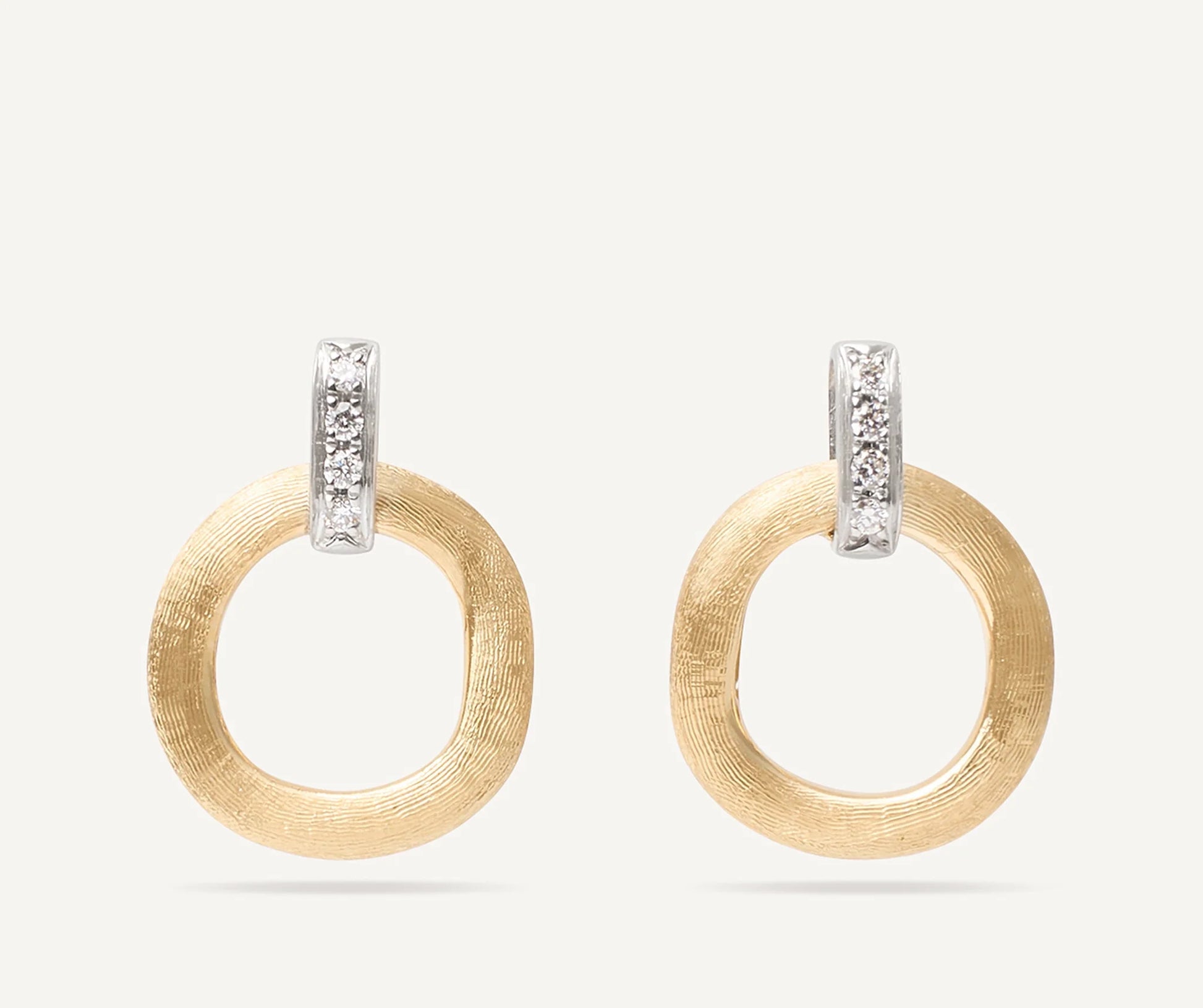 JAIPUR GOLD  18K Yellow Gold Drop Earrings with Diamonds
