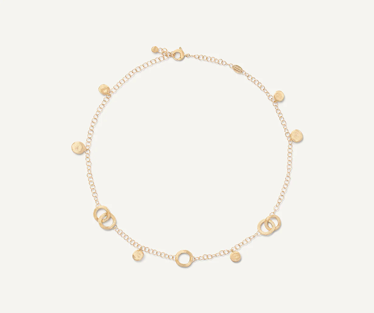 JAIPUR GOLD  18K Yellow Gold Link and Charm Necklace by Roberto Coin