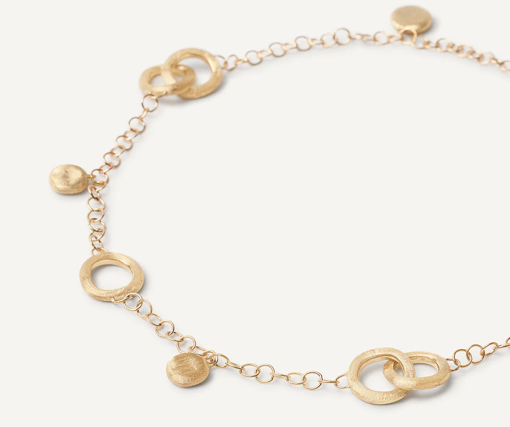 JAIPUR GOLD  18K Yellow Gold Link and Charm Necklace by Roberto Coin
