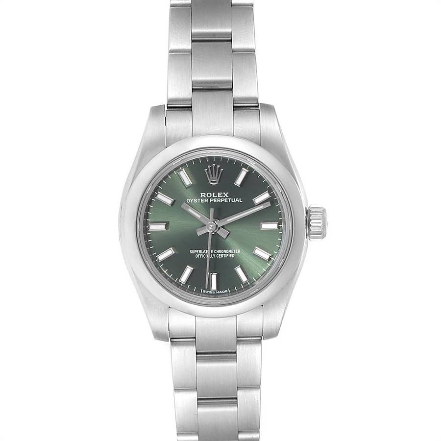Rolex Oyster Perpetual No date Green Dial Ladies 26mm