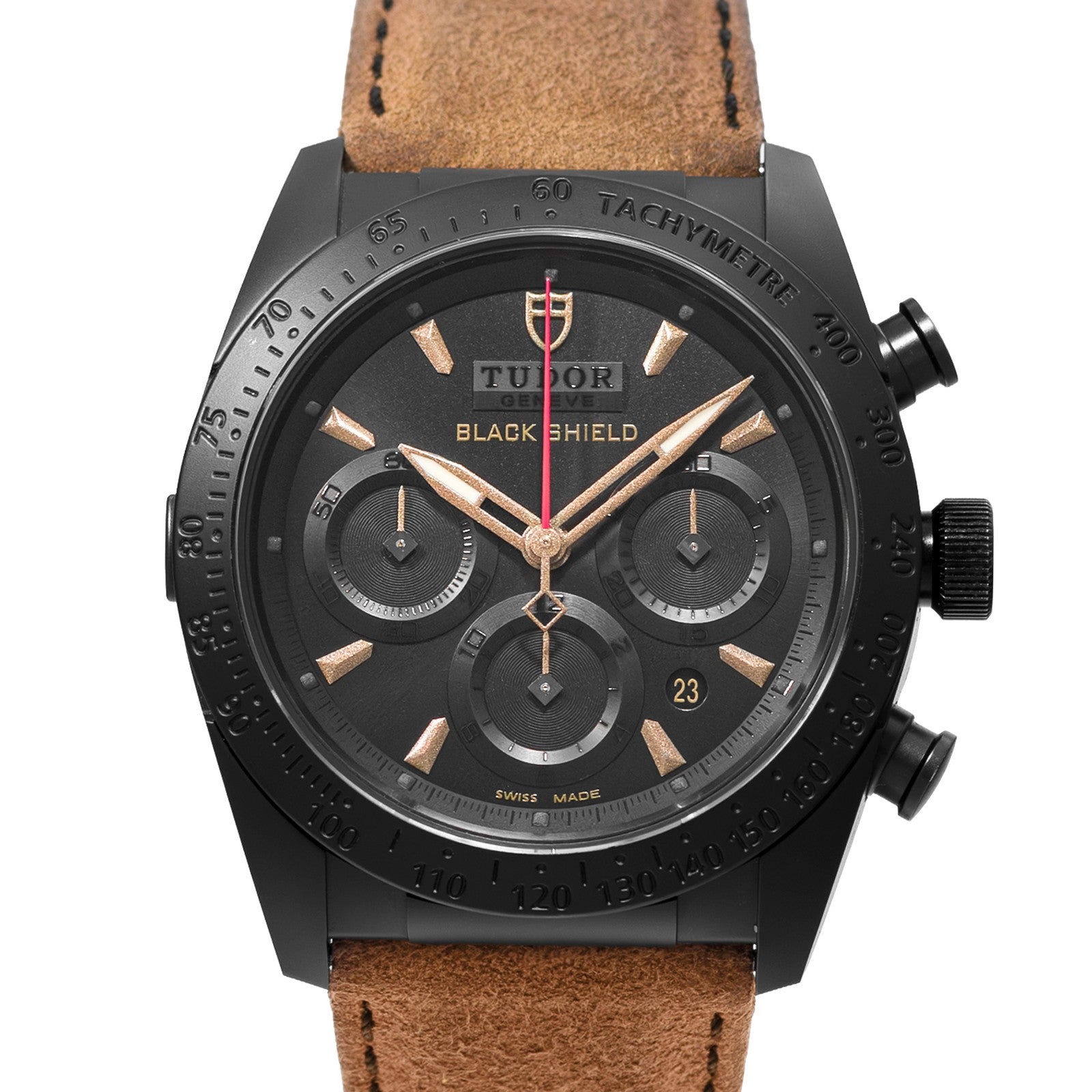 Tudor Fastrider Black Shield 42mm Black Ceramic Leather Suede