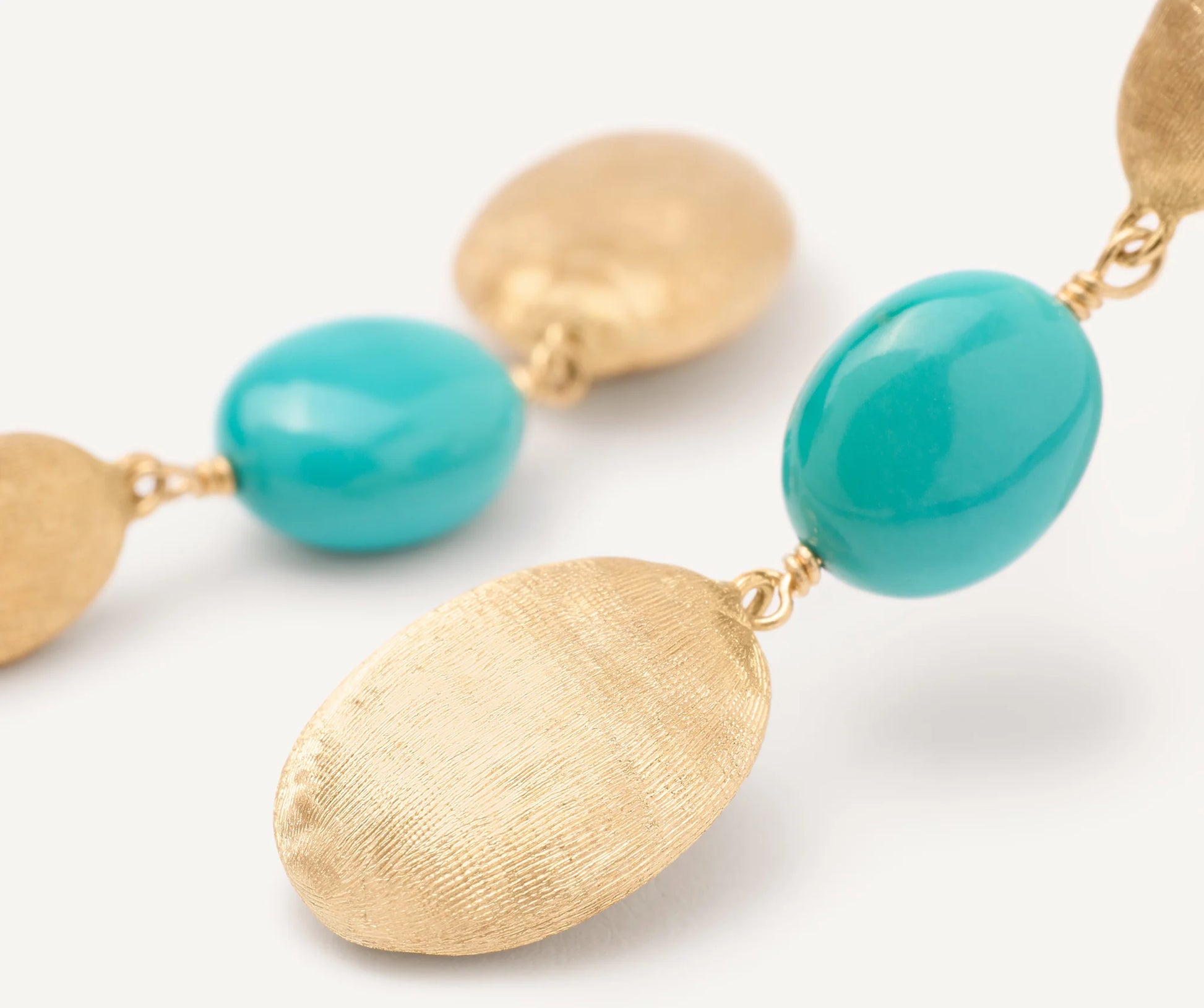 SIVIGLIA : 18K Yellow Gold Earrings with Turquoise