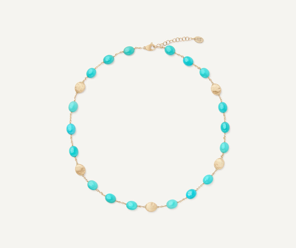SIVIGLIA : 18K Yellow Gold Necklace with Turquoise